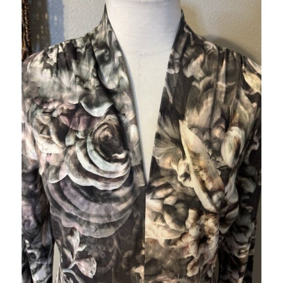 Soft Surroundings Naima Dress M Medium Long Sleeve Maxi Stretch Multi Floral NEW - Picture 2 of 16